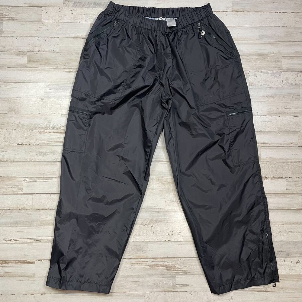 Danskin Womens Black Nylon Sport Active Cargo Pants SZ L C101378